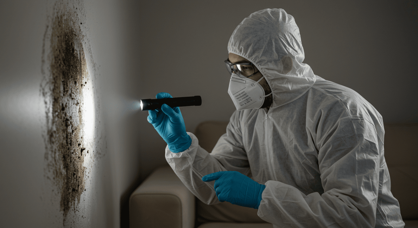 Mold Inspector Conducting Inspection